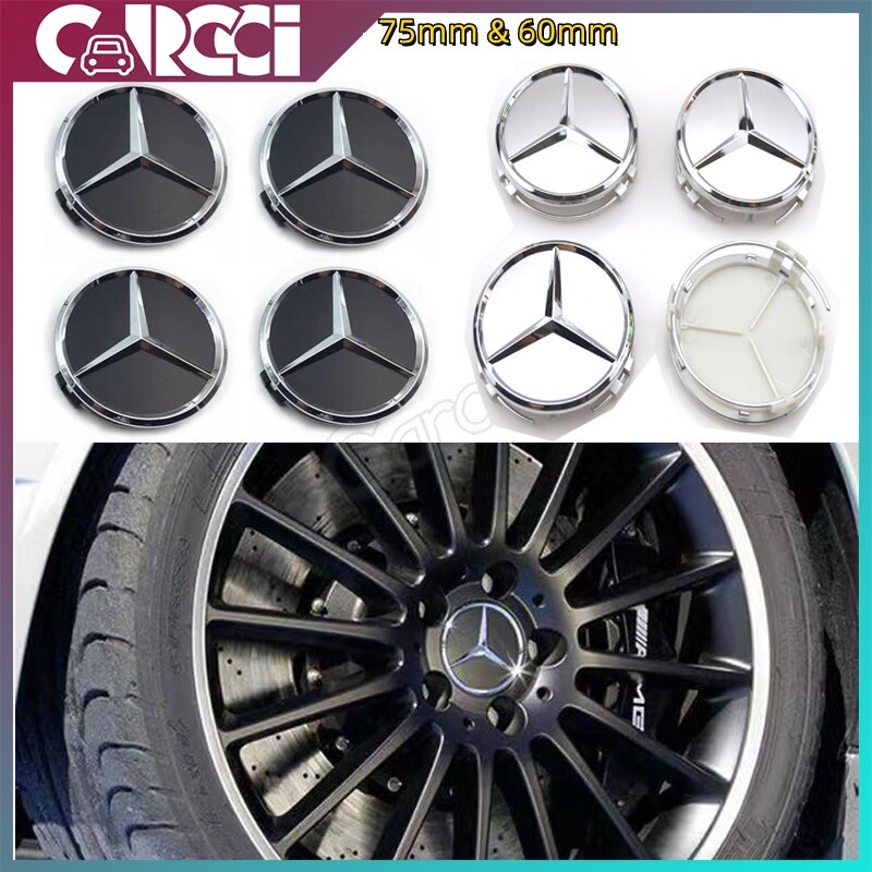 4pcs Mercedes Benz Wheel Center Cover 60mm 75mm Hub Cap