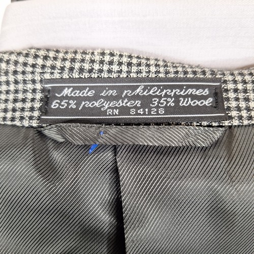 Burt Pullittzer Sport Coat Mens 44S Gray Check Wool Blend 3 Button Ventless - Picture 10 of 11
