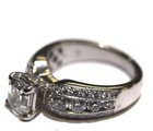 GIA certified platinum  2.48ct asscher cut diamond engagement ring 10g 4.5 — photo 9