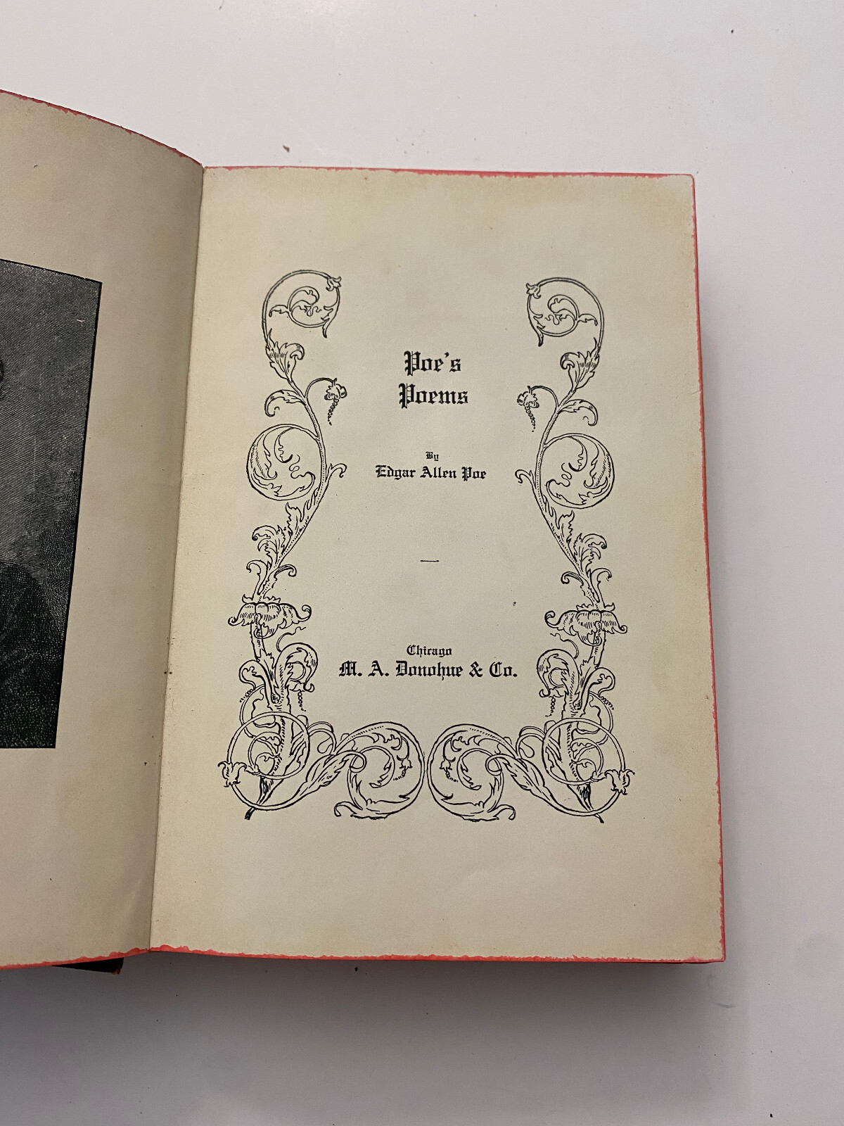 K1) Rare Poe's Poems by Edgar Allan Poe Chicago M.A. Donohue & Co. Late 1800s