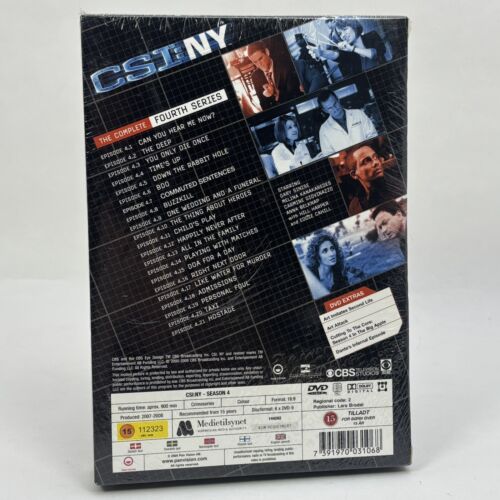 CSI: NY Die komplette vierte 4. Serie Staffel 4 DVD New York Box Set R2 - Neu - Bild 2 von 6