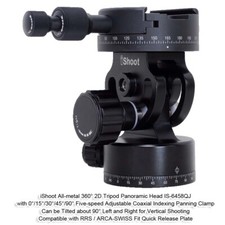 New 360  2D Tripod Panoramic Ball Head with Coaxial Indexing Panning Clamp