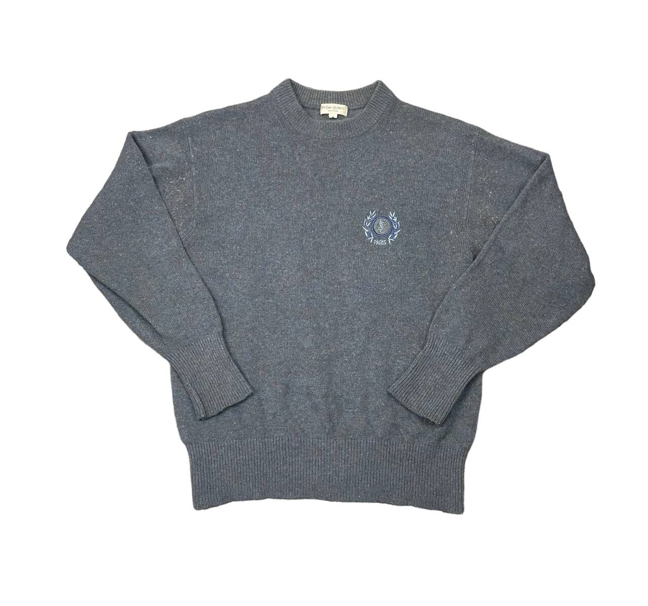 Maglione maglia girocollo Yves Saint Laurent vintage anni 90 logo Ysl taglia M