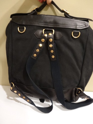 Timbuk2 x Phoebe Dahl Jet Set Convertible Leather/Canvas Black Backpack. - Picture 6 of 14