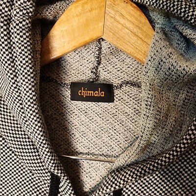 Chimala Full Zip Sweatshirt 100% Cotton Gray Made in Japan L