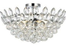 Chandelier Crystal Kitchen Light Fixture Living or Dining Room Lighting Chrome
