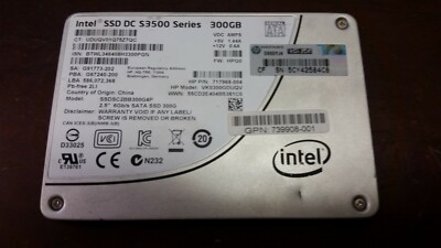 HP 739908-001 300GB 6G SATA 2.5 SSD