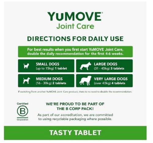 YuMOVE Adult Dog | Hip and Joint Supplement for Stiff Adult Dogs | 300 Tablets - Picture 4 of 5