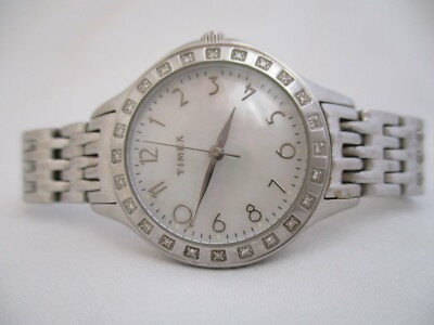 Timex Diamond Collection Women\'s‎ Silver Tone Quartz All Stainless Steel Watch Timex Quartz Stainless Steel Silver Dial Ladies Watch  main image 2