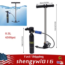 0.5L Oxygen Tank Pump Equipment Underwater Breath Mini Scuba Diving Case Kit