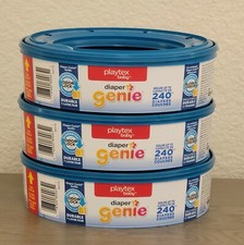 Playtex Diaper Genie Refill Bags Diaper Genie Diaper Pails 270 LOT of 3 Baby