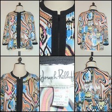Joseph Ribkoff Jacket With Zipper Closure - Uk 20 /can 18 - Good Order