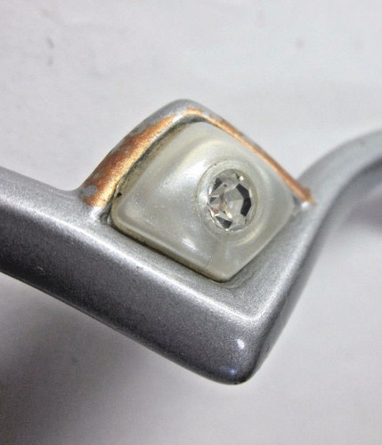 Grau 1980er Jahre Schmuck Strass Schublade 1 Ziehgriff 3-3/4" Mitte Kommode Schreibtisch - Bild 4 von 10