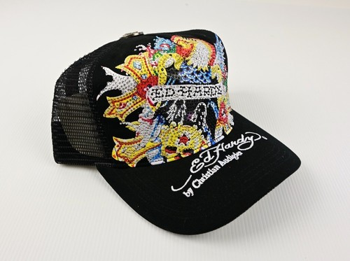 Rare Vintage Ed Hardy Trucker Hat Crown Skull Rhinestone Mesh Cap – Y2K Streetwe - Picture 2 of 7