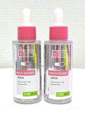 2 x Global Beauty Care Multi-Vitamin Serum 1.7fl Oz Moisturizes & Hydrates Skin
