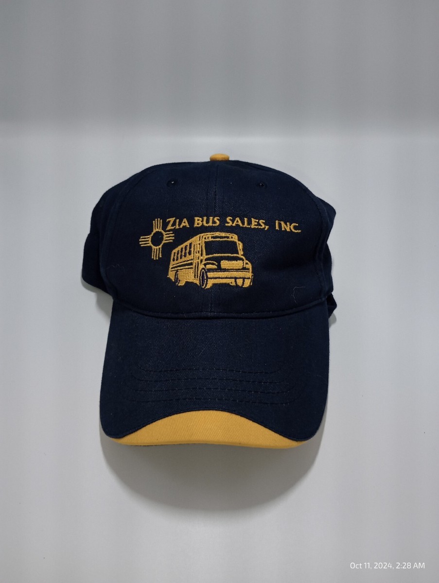 Zia Bus Sales, Inc HIT WEAR Black Yellow Strapback Baseball Zia Bus Sales, Inc HIT WEAR Black Yellow Strapback Baseball
