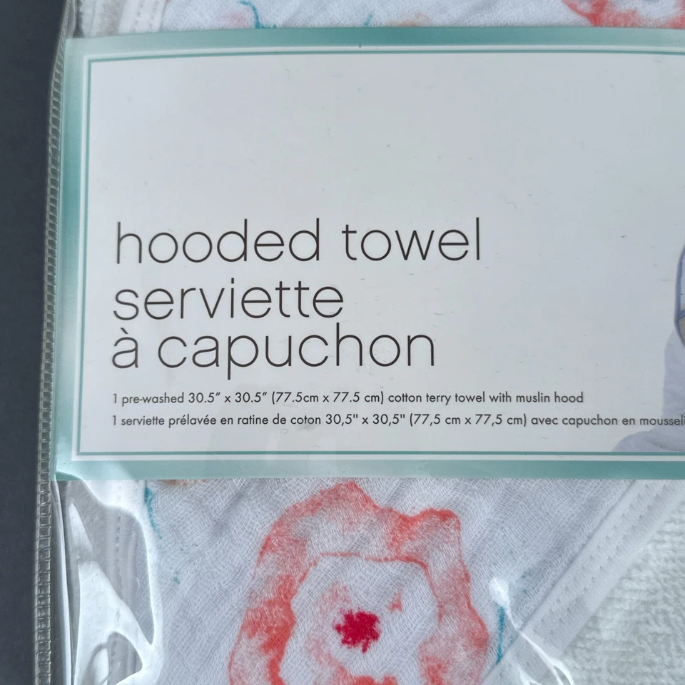 Toalla de baño con capucha de algodón suave con patrón floral de algodón Aden by Aden + Anais para bebé niño pequeño Foto 3 de 4