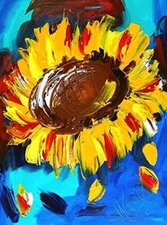 SUN FLOWERS   Painting LANDSCAPE MODERN CANVAS ABSTRACT BBHUOYU