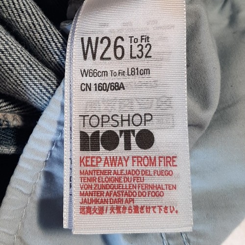 Topshop Womens Med Wash Moto Jeans Size 26 - Picture 7 of 7