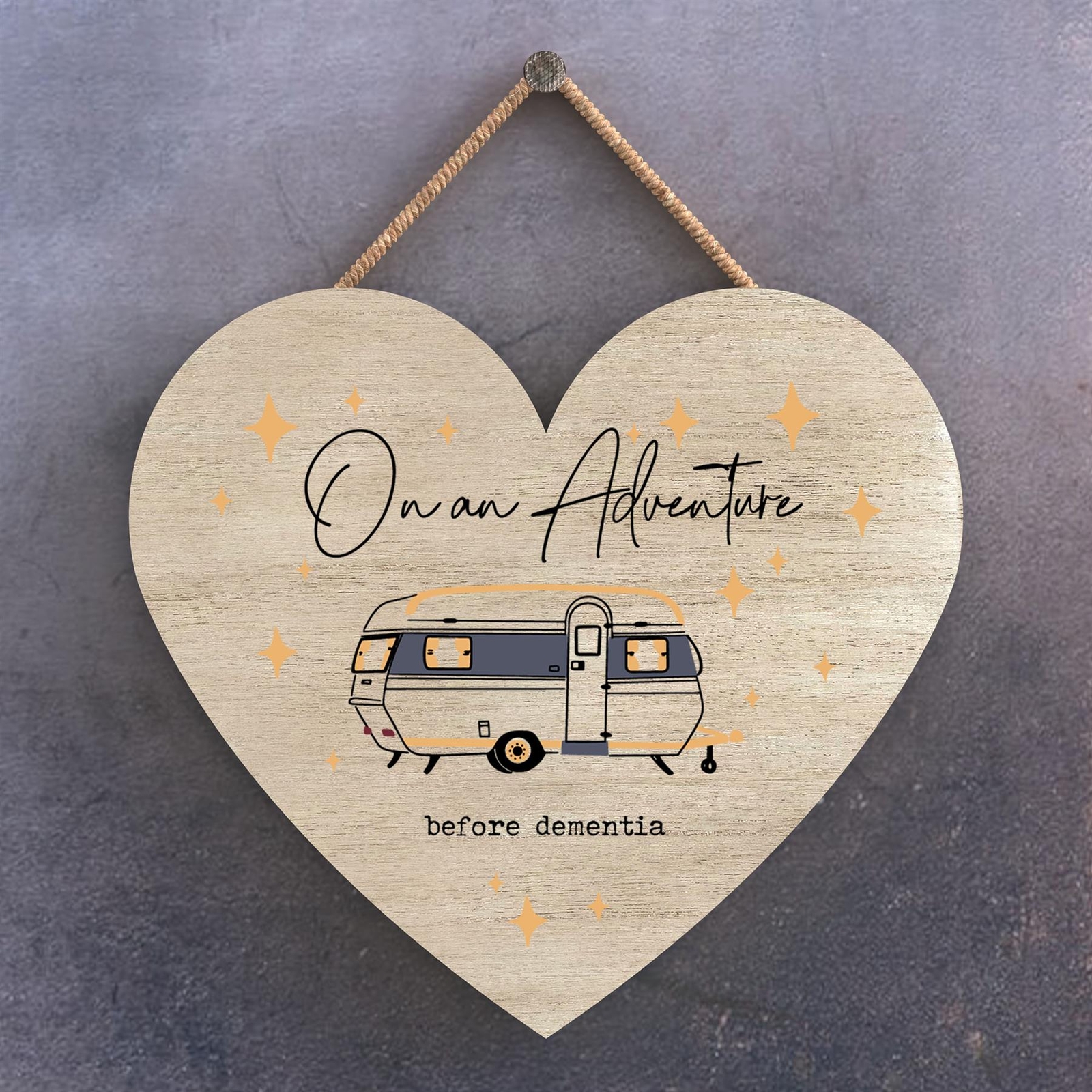ADVENTURE BEFORE DEMENTIA CAMPER CARAVAN CAMPING THEMED HANGING PLAQUE