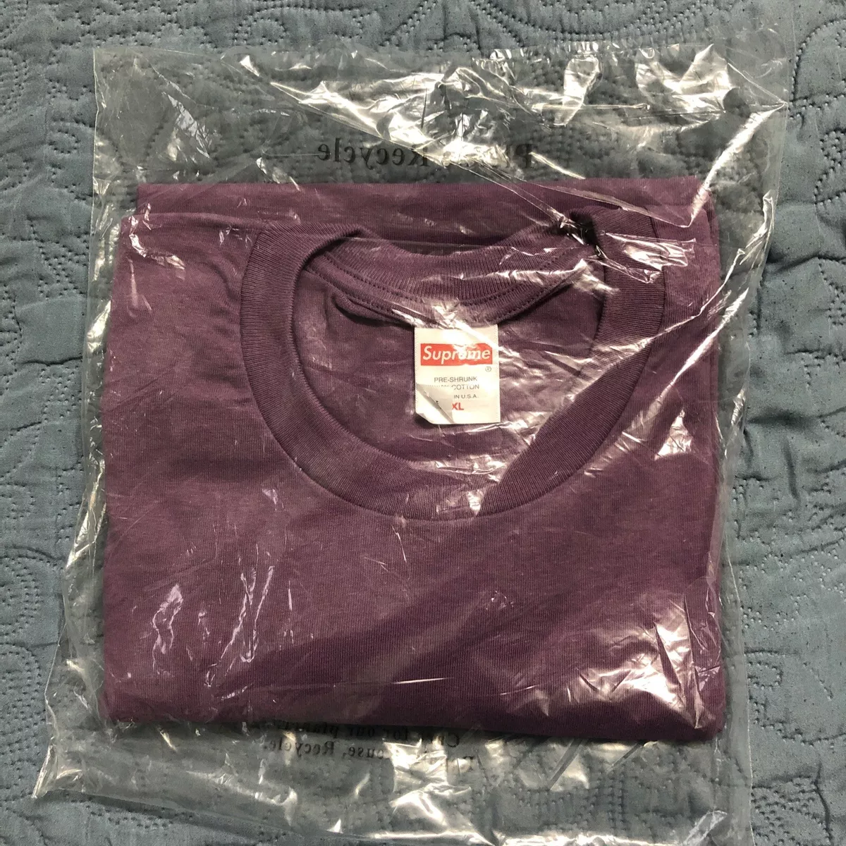 Tonal Box Logo Tee Purple XL