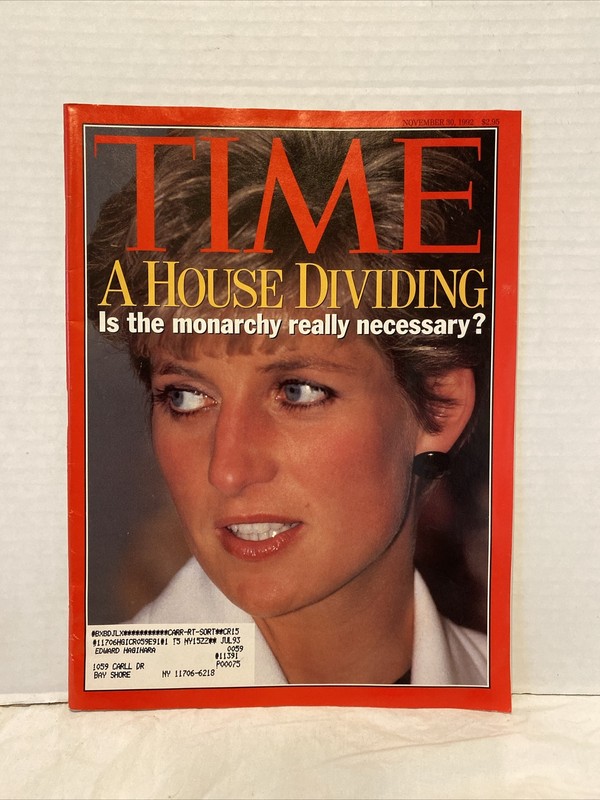 Time Magazine “A House Dividing”  Princess Diana 1993