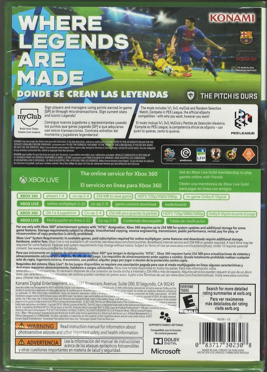 新品　PC版 PES2018 Pro Evolution Soccer EU PES 2018: Pro Evolution Soccer | Konami | GameStop