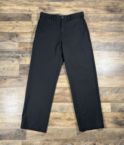 Haggar Mens Pants 32x30 Black Classic Fit Cool 18 Pro Flat Front Pants Golf