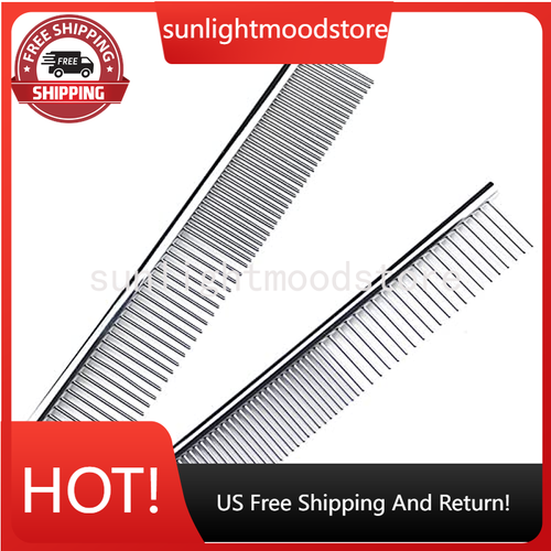 Metal Dog Combs 2 Pack for Grooming,Pet Comb with Rounded Ends Stainless Steel T eBay