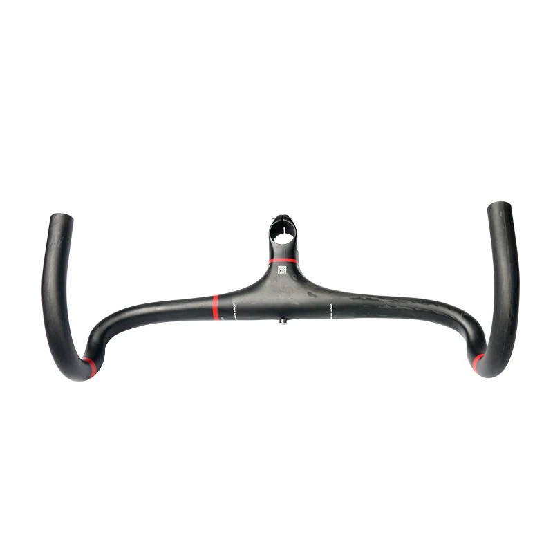 Manillar y potencia integrados de fibra de carbono completa para bicicleta de carretera 400-440*90-120 mm Foto 2 de 4
