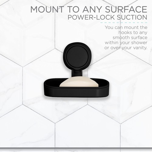 Matte Black Gel Suction Soap Dish - Picture 4 of 6
