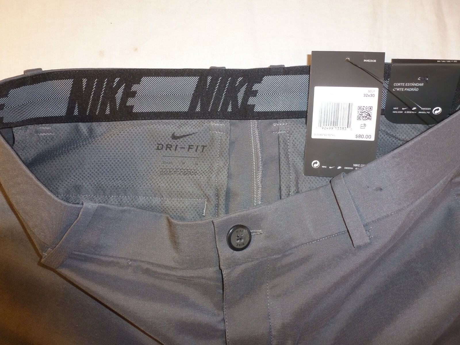 New Nike Flat Front Flex Golf Pants Men's Gray Stretch 32 W 30 L eBay