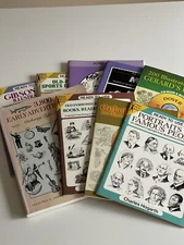 Clip Art Books x9 Scary, Celtic, People, Sports And More Paperback