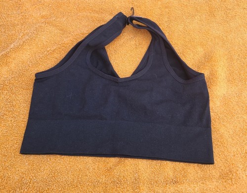 Reggiseno sportivo pullover nylon e spandex nero Zone Pro taglia media nuovo senza etichette - Foto 10 di 10