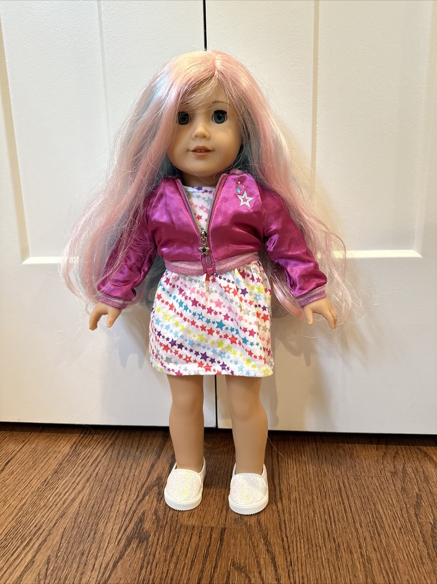 American Girl Doll Truly Me 88 Cotton Candy Hair Pink Blue Eyes