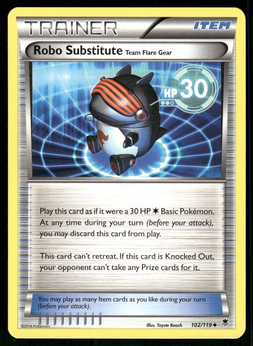 2014 LP Pokemon Robo Substitute Team Flare Gear 102/119 Phantom Forces English
