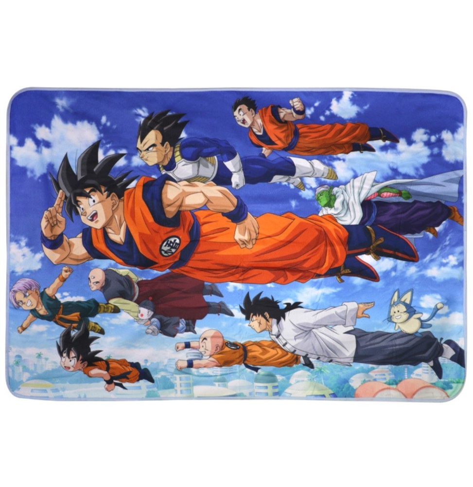 Couverture polaire Dragon Ball Z pour enfant et ado de dimensions 100x150cm style manga shonen