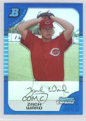2005 Bowman Draft Chrome Blue Refractor 7/150 Zach Ward #BDP35 Rookie RC 0b5