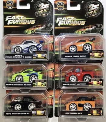 Jada Fast & Furious 25 years Small Blocks 1/43 Full Set Of 6 New