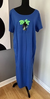Bechamel Vintage Dress Palm Tree Size Large Beach Resort Cruise Cotton