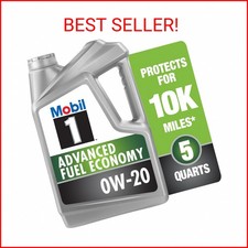 Mobil 1 Advanced Fuel Economy Full Synthetic Motor Oil 0W-20, 5 Quart 29.12 per gallon