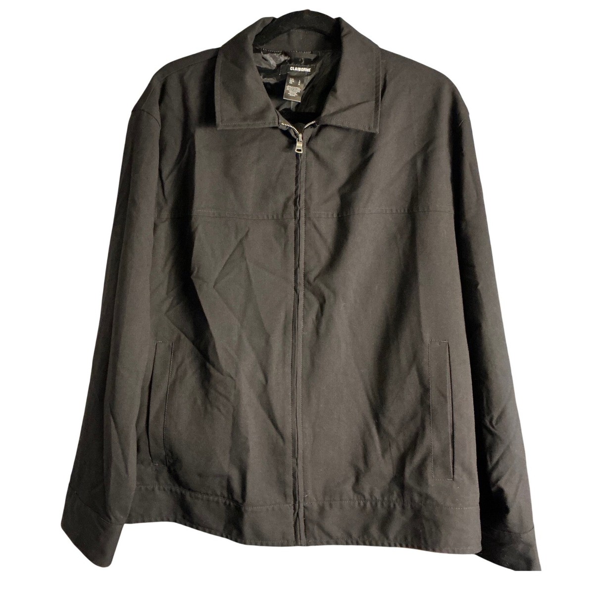 Claiborne Black Full Zip Jacket Men