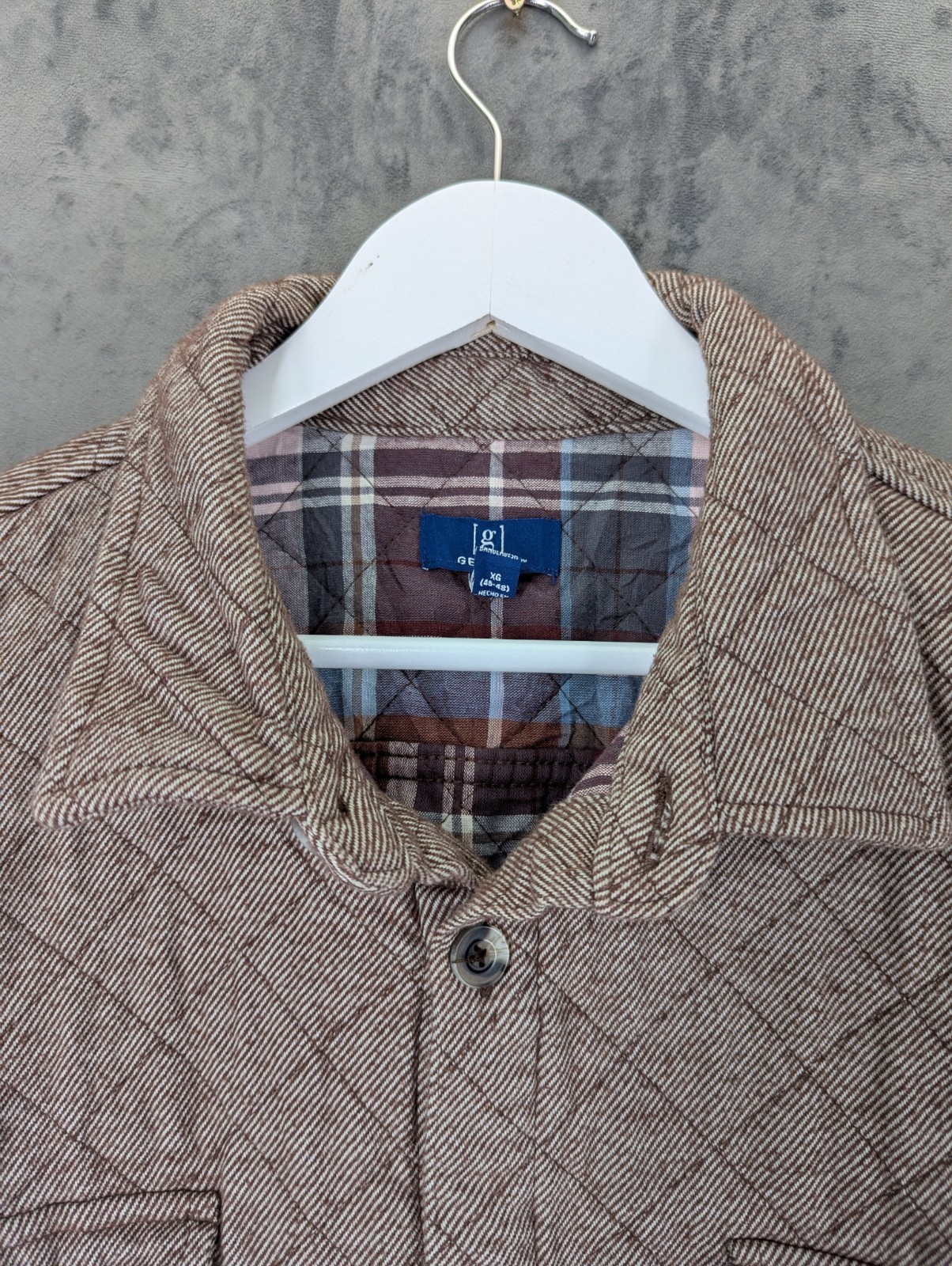 George Shirt Jacket Men's Size XL Quilt Lined Pockets Outdoor Workwear USA image 5