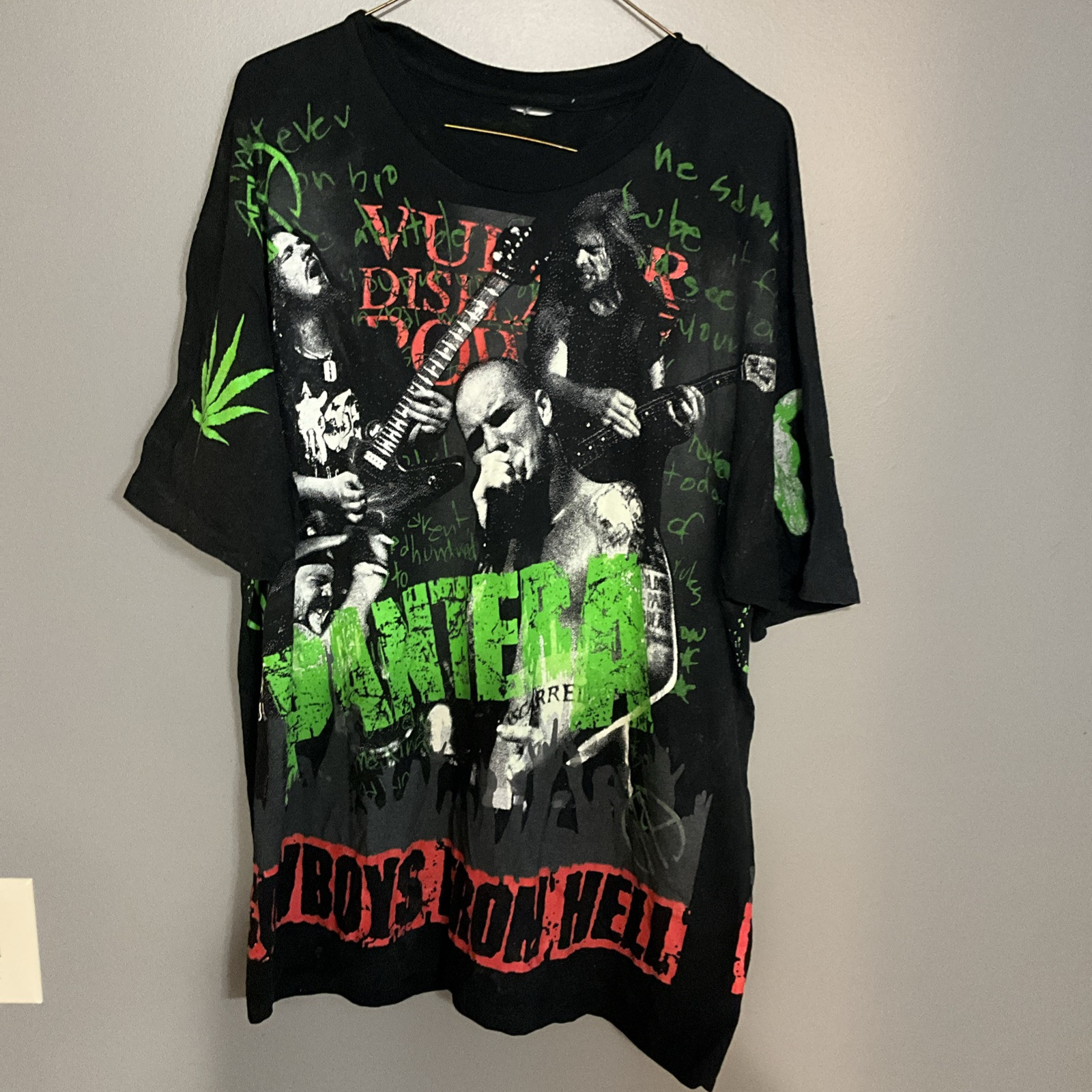 90s PANTERA skull logo hockey tee