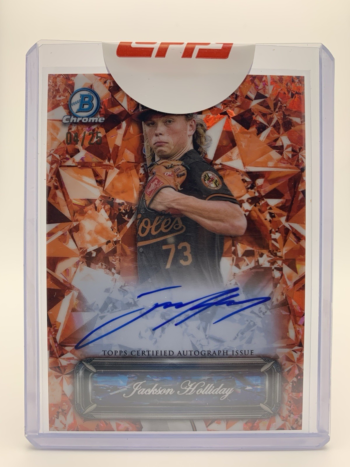 2024 Bowman Sapphire Selections Auto Jackson Holliday #SSA-JH Orange Ref /25