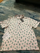 NWT Bad Birdie Thorn In Your Side Core AOP Golf Polo Mens Sz XXL FREE SHIPPING 