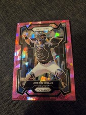 2025 Panini Prizm #212 Austin Wells Pink Ice Prizm Yankees