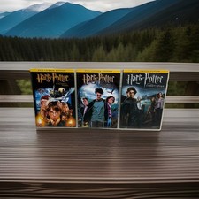 Harry Potter Lot of 3 DVD Sorcerer’s Stone &Prisoner of Azkaban,Goblet of Fire