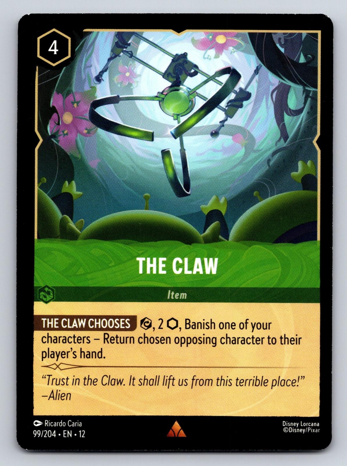 The Claw 99/204 Rare Wilds Unknown Lorcana Near Mint