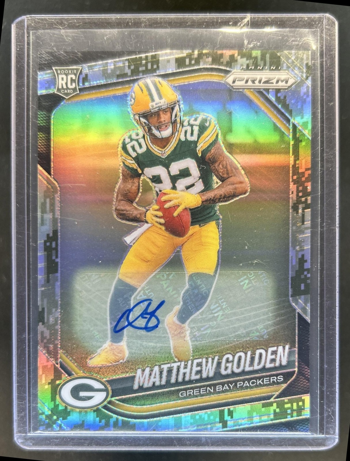 2025 Panini Prizm Matthew Golden Auto Autograph Camo RC #/25 Packers Rookie